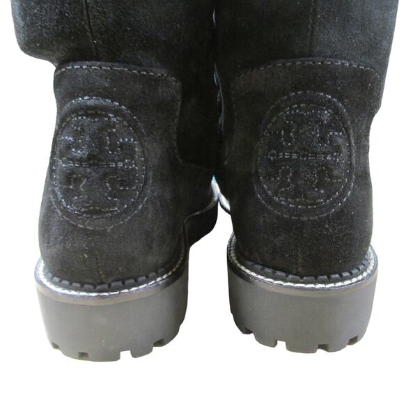 Tory Burch Miller Lug Sole Over The Knee Black Suede Boot Women's Size 6.5M NWOB - Picture 6 of 8